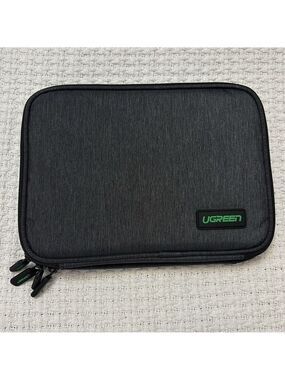 Electronic organizer bag pouch 2 zippered sections multi interior pockets NEW